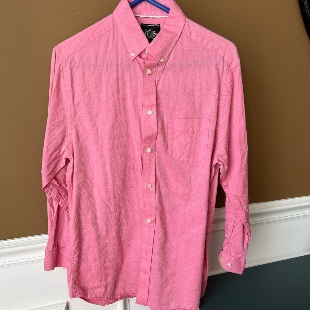 The Original J.A.C.H.S Co Pink Speckled Collared Button Down Shirt Size 16 32/33